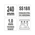 YATO YG-02750 GASTRO Konyhai univerzális fogó 240 mm inox