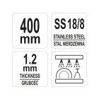 YATO YG-02752 GASTRO Inox grillfogó 400 mm