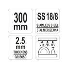 YATO YG-02774 Lyukas tálaló kanál 300 mm inox GASTRO