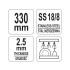 YATO YG-02780 GASTRO Inox spagetti kanál 330 mm