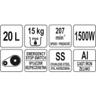 YATO YG-03060 GASTRO Dagasztógép 20 liter 1100 W