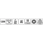 YATO YG-03110 GASTRO Hússzeletelő 120 W 220 mm alu