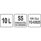 YATO YG-03125 GASTRO Keverőtál 10 liter az YG-03025-höz