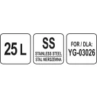 YATO YG-03126 GASTRO Keverőtál 25 liter az YG-03026-hoz