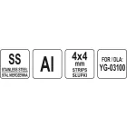 YATO YG-03143 GASTRO Csíkvágótárcsa 4 x 4 mm