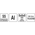 YATO YG-03148 GASTRO Kockázótárcsa 8 x 8 x 8 mm