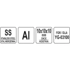 YATO YG-03149 GASTRO Kockázótárcsa 10 x 10 x 10 mm