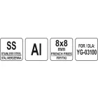YATO YG-03150 GASTRO Hasábvágó tárcsa 8 x 8 mm
