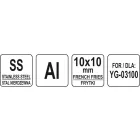 YATO YG-03151 GASTRO Hasábvágó tárcsa 10 x 10 mm