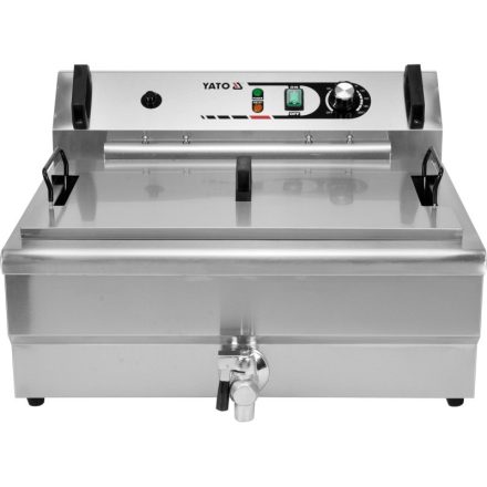YATO YG-04640 GASTRO Asztali olajsütő 23 liter 6000 W leeresztőcsappal