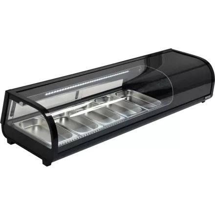 YATO YG-05001 Hűtött vitrin fekete 5X1/3 GN 1350X420X295mm