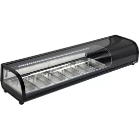 YATO YG-05002 Hűtött vitrin fekete 6x1/3GN 1530x420x295mm
