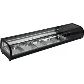 YATO YG-05005 Hűtött vitrin fekete 5x1/2GN 1800x420x295mm