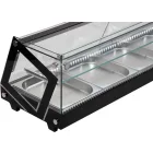 YATO YG-05007 Hűtött vitrin fekete 5x1/2 GN 1750x390x370mm