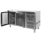 YATO YG-05252 Két üvegajtós rozsdamentes hűtőasztal 700-as széria 1360x700x850mm