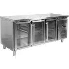 YATO YG-05257 Három üvegajtós rozsdamentes hűtőasztal 700-as széria 417L 1795x700x850mm