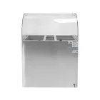 YATO YG-05260 Kétajtós rozsdamentes hűtőasztal üveg tetővel 900x700x850mm