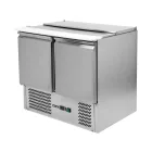 YATO YG-05262 Kétajtós rozsdamentes hűtőasztal rozsdamentes fedéllel 240L 900x700x876mm