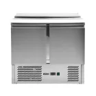 YATO YG-05262 Kétajtós rozsdamentes hűtőasztal rozsdamentes fedéllel 240L 900x700x876mm
