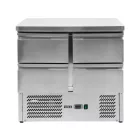 YATO YG-05280 Négyfiókos rozsdamentes hűtőasztal 700-as széria 220L 900x700x870mm