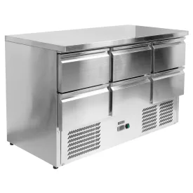   YATO YG-05281 Hatfiókos rozsdamentes hűtőasztal 700-as széria 368L 1365x700x880mm