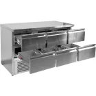 YATO YG-05281 Hatfiókos rozsdamentes hűtőasztal 700-as széria 368L 1365x700x880mm