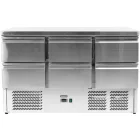 YATO YG-05281 Hatfiókos rozsdamentes hűtőasztal 700-as széria 368L 1365x700x880mm