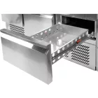 YATO YG-05281 Hatfiókos rozsdamentes hűtőasztal 700-as széria 368L 1365x700x880mm