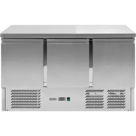   YATO YG-05300 Háromajtós rozsdamentes hűtőasztal 700-as széria 368L 1365x700x870mm