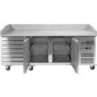 YATO YG-05310 Kétajtós hétfiókos bővíthető rozsdamentes hűtött pizzaasztal 580L 2025x800x1000mm
