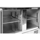 YATO YG-05310 Kétajtós hétfiókos bővíthető rozsdamentes hűtött pizzaasztal 580L 2025x800x1000mm