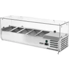 YATO YG-05320 Hűtőasztalra felszerelhető rozsdamentes hűtött vitrin 5x1/4 GN 1200x335x435mm