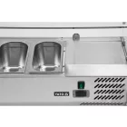YATO YG-05320 Hűtőasztalra felszerelhető rozsdamentes hűtött vitrin 5x1/4 GN 1200x335x435mm