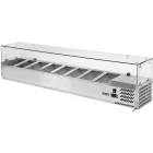 YATO YG-05323 Hűtőasztalra felszerelhető rozsdamentes hűtött vitrin 8x1/4 GN 1800x335x435mm