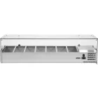 YATO YG-05331 Hűtőasztalra felszerelhető rozsdamentes hűtött vitrin 7x1/3 GN 1600x395x435mm