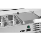 YATO YG-05331 Hűtőasztalra felszerelhető rozsdamentes hűtött vitrin 7x1/3 GN 1600x395x435mm