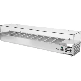   YATO YG-05332 Hűtőasztalra felszerelhető rozsdamentes hűtött vitrin 9x1/3 GN 2000x395x435mm