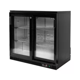   YATO YG-05356 Két toló üvegajtós palackhűtő fekete 920x515x905mm