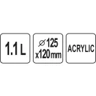 YATO YG-07146 GASTRO Jégvödör 1,1 liter akril