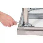 YATO YG-09022 GASTRO Inox munkaasztal alsó polccal hátsó felhajtással