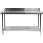 YATO YG-09023 GASTRO Inox munkaasztal alsó polccal hátsó felhajtással