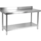 YATO YG-09024 GASTRO Inox munkaasztal alsó polccal hátsó felhajtással