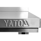 YATO YG-09024 GASTRO Inox munkaasztal alsó polccal hátsó felhajtással