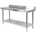 YATO YG-09025 GASTRO Inox munkaasztal alsó polccal hátsó felhajtással