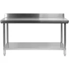 YATO YG-09025 GASTRO Inox munkaasztal alsó polccal hátsó felhajtással