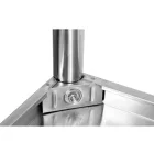 YATO YG-09025 GASTRO Inox munkaasztal alsó polccal hátsó felhajtással
