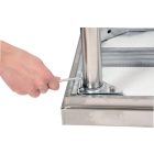 YATO YG-09031 GASTRO Inox munkaasztal alsó polccal hátsó felhajtással