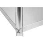 YATO YG-09031 GASTRO Inox munkaasztal alsó polccal hátsó felhajtással