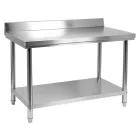 YATO YG-09033 GASTRO Inox munkaasztal alsó polccal hátsó felhajtással