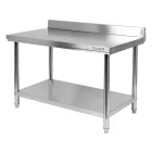 YATO YG-09034 GASTRO Inox munkaasztal alsó polccal hátsó felhajtással